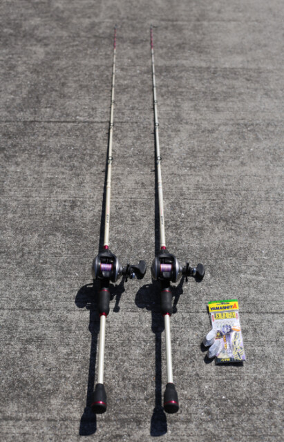 カワハギ竿、オモリ25号・30号、仕掛け