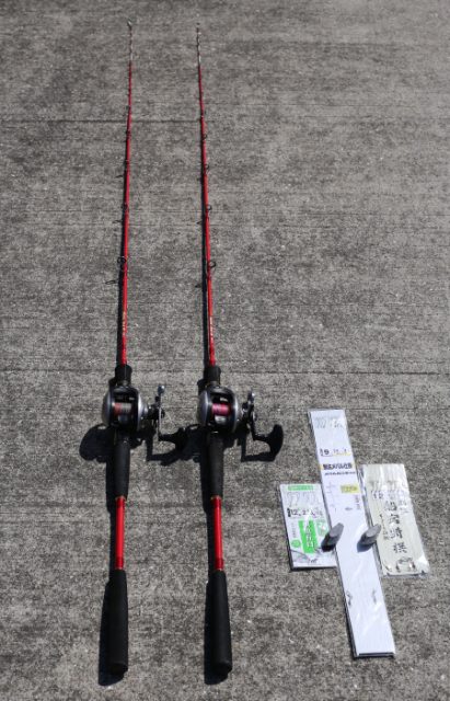 メバル・カサゴ竿、仕掛け3種、オモリ20号、30号