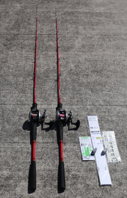 メバル・カサゴ竿、仕掛け3種、オモリ20号、30号