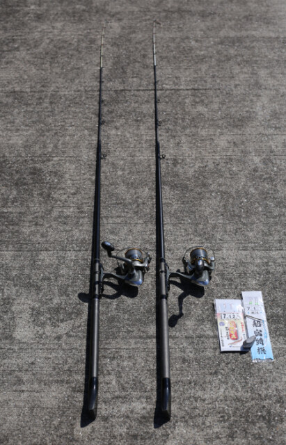 シロギス竿、仕掛け2種、オモリ20号
